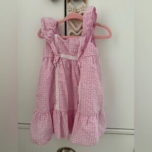 Janie and Jack Pink Gingham Ruffle Dress